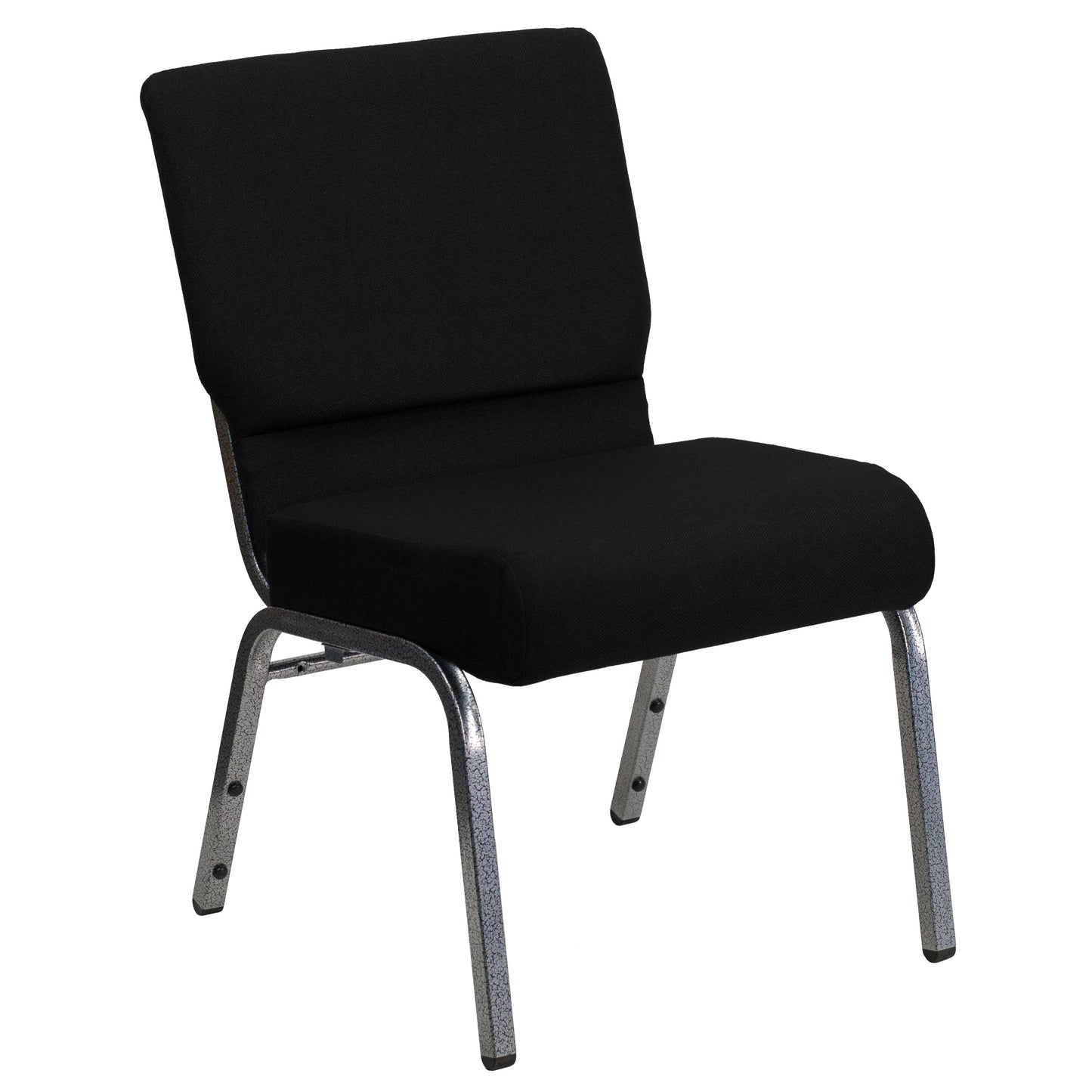 Black Fabric Church Chair XU-CH0221-BK-SV-GG