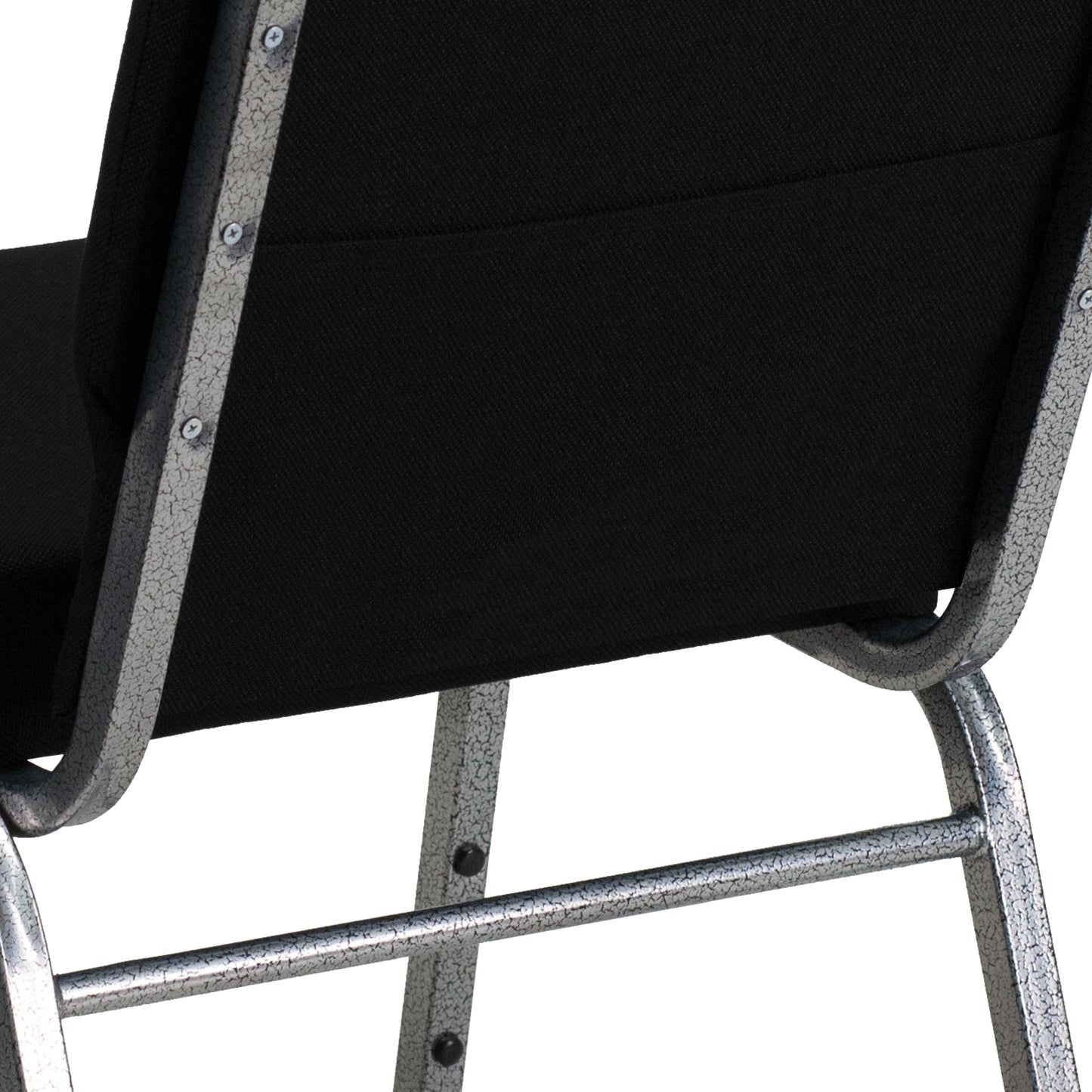 Black Fabric Church Chair XU-CH0221-BK-SV-GG