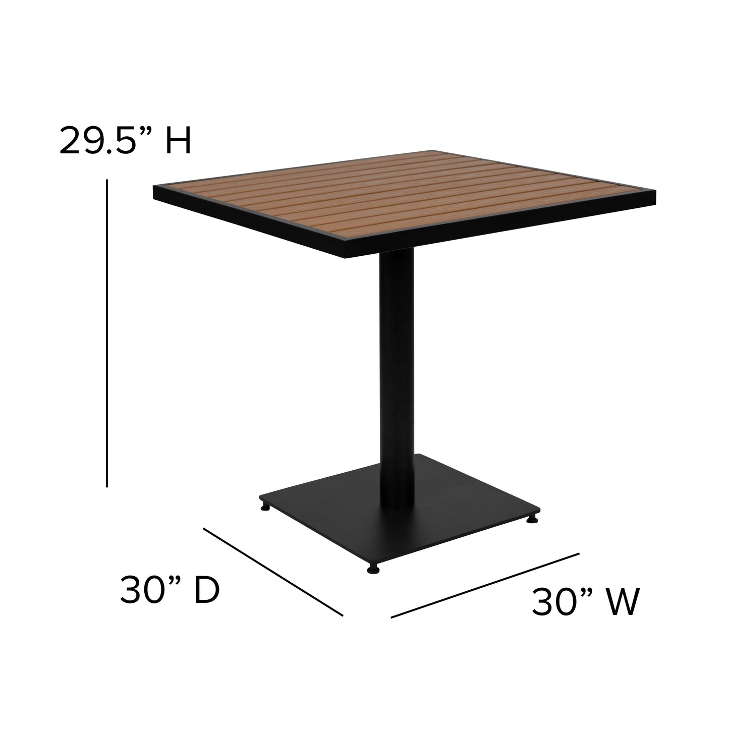 3 PC Faux Teak Patio Table Set XU-DG-104560062-GG