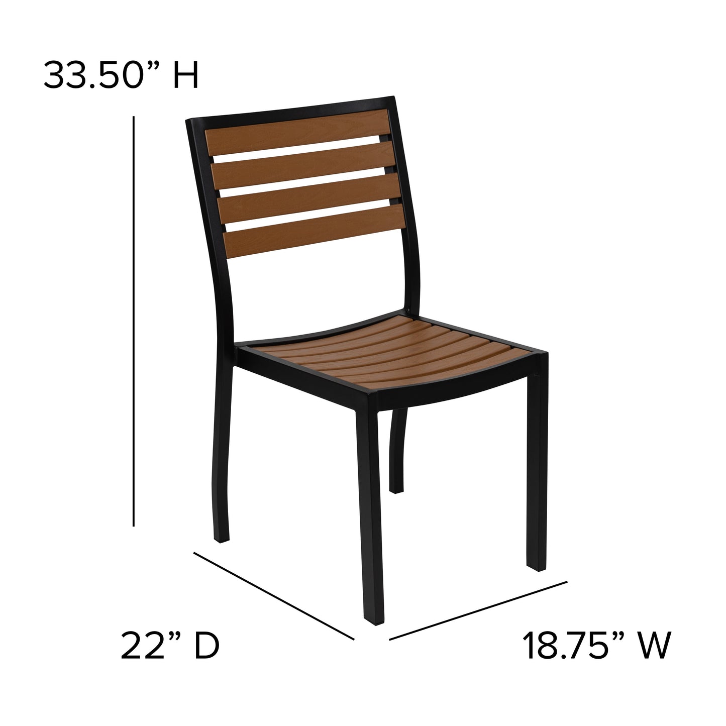 Faux Teak Patio Table-4 Chairs XU-DG-304860364-GG