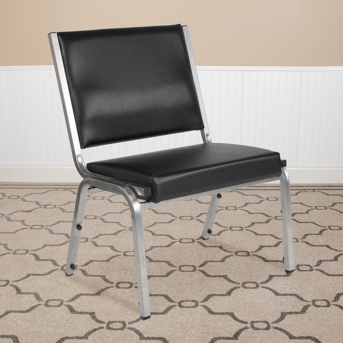 Black Vinyl Bariatric Chair XU-DG-60442-660-1-BV-GG