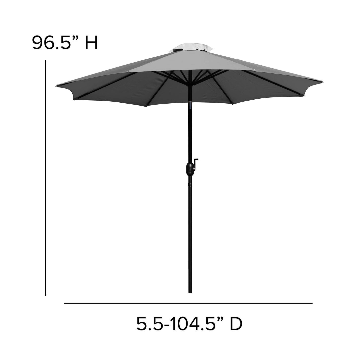 Table-2 Chairs-Umbrella & Base XU-DG-810060062-UB19BGY-GG