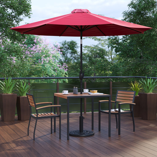 Table-2 Chairs-Umbrella & Base XU-DG-810060062-UB19BRD-GG