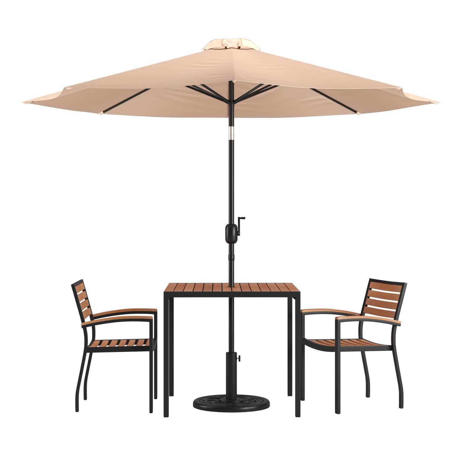 Table-2 Chairs-Umbrella & Base XU-DG-810060062-UB19BTN-GG