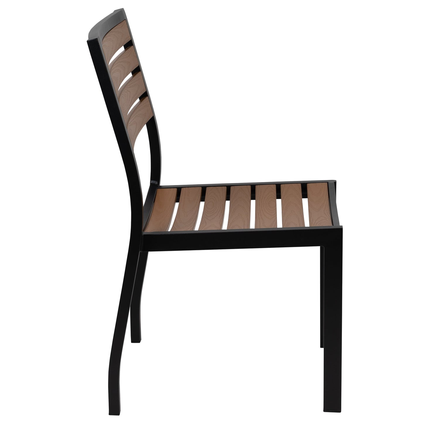 Outdoor Faux Teak Side Chair XU-DG-HW6036-GG