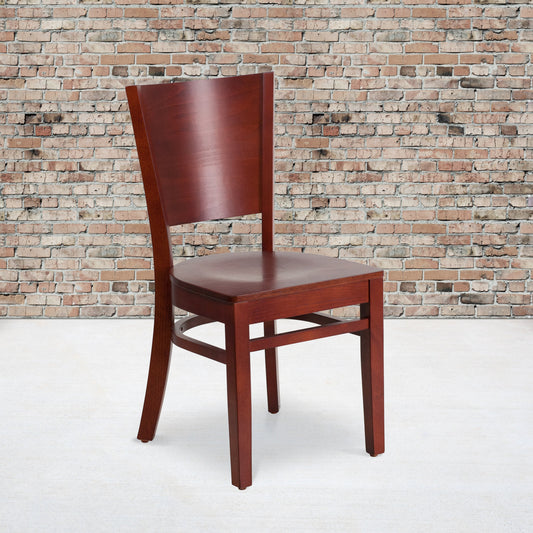 Mahogany Wood Dining Chair XU-DG-W0094B-MAH-MAH-GG