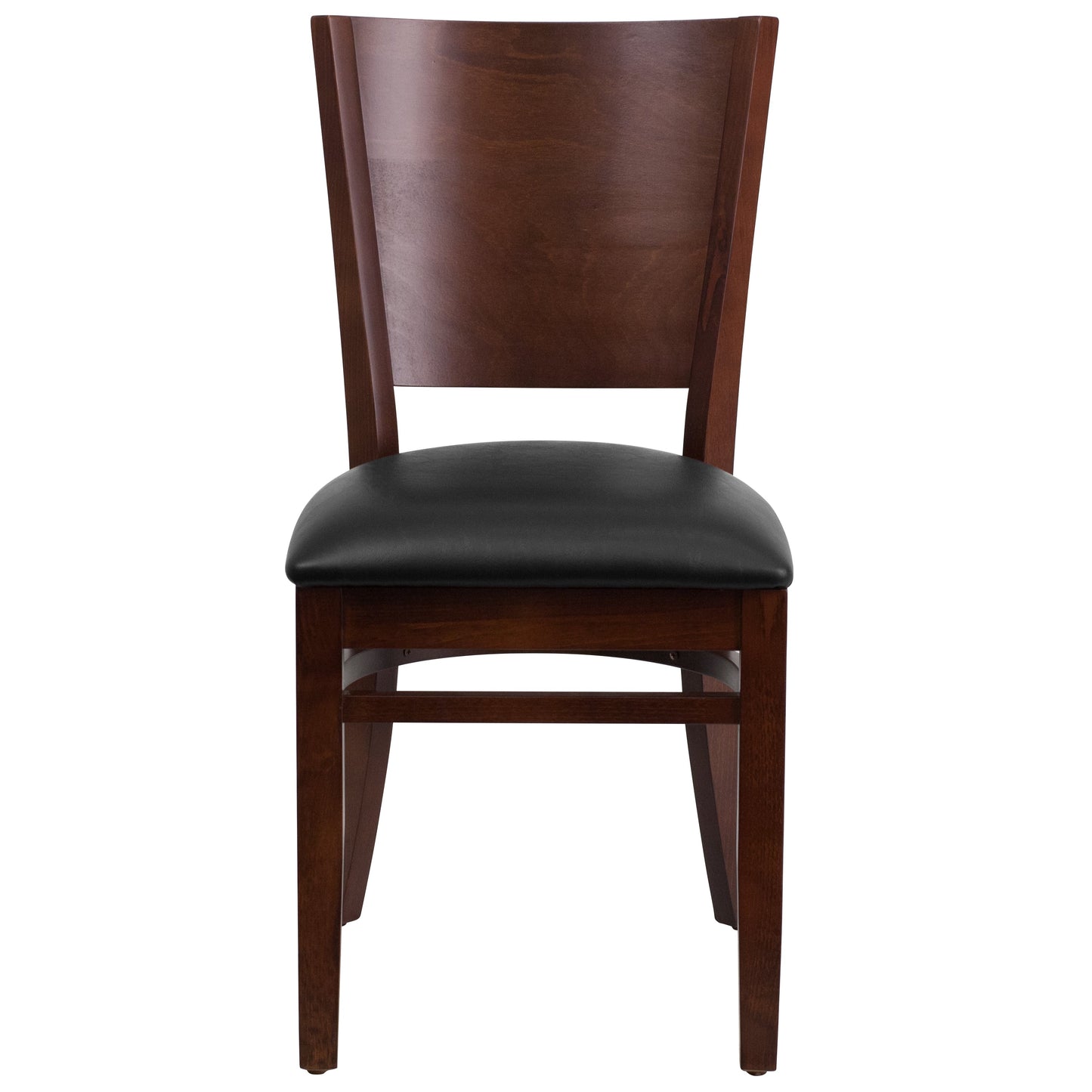 Walnut Wood Chair-Blk Vinyl XU-DG-W0094B-WAL-BLKV-GG