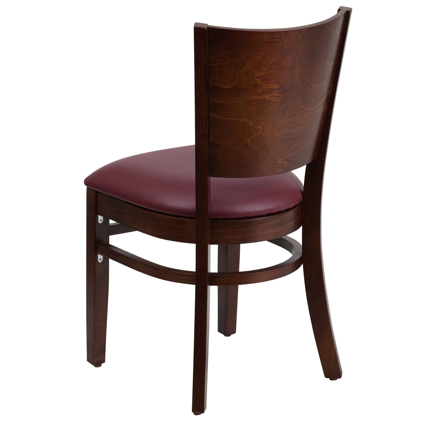 Walnut Wood Chair-Burg Vinyl XU-DG-W0094B-WAL-BURV-GG