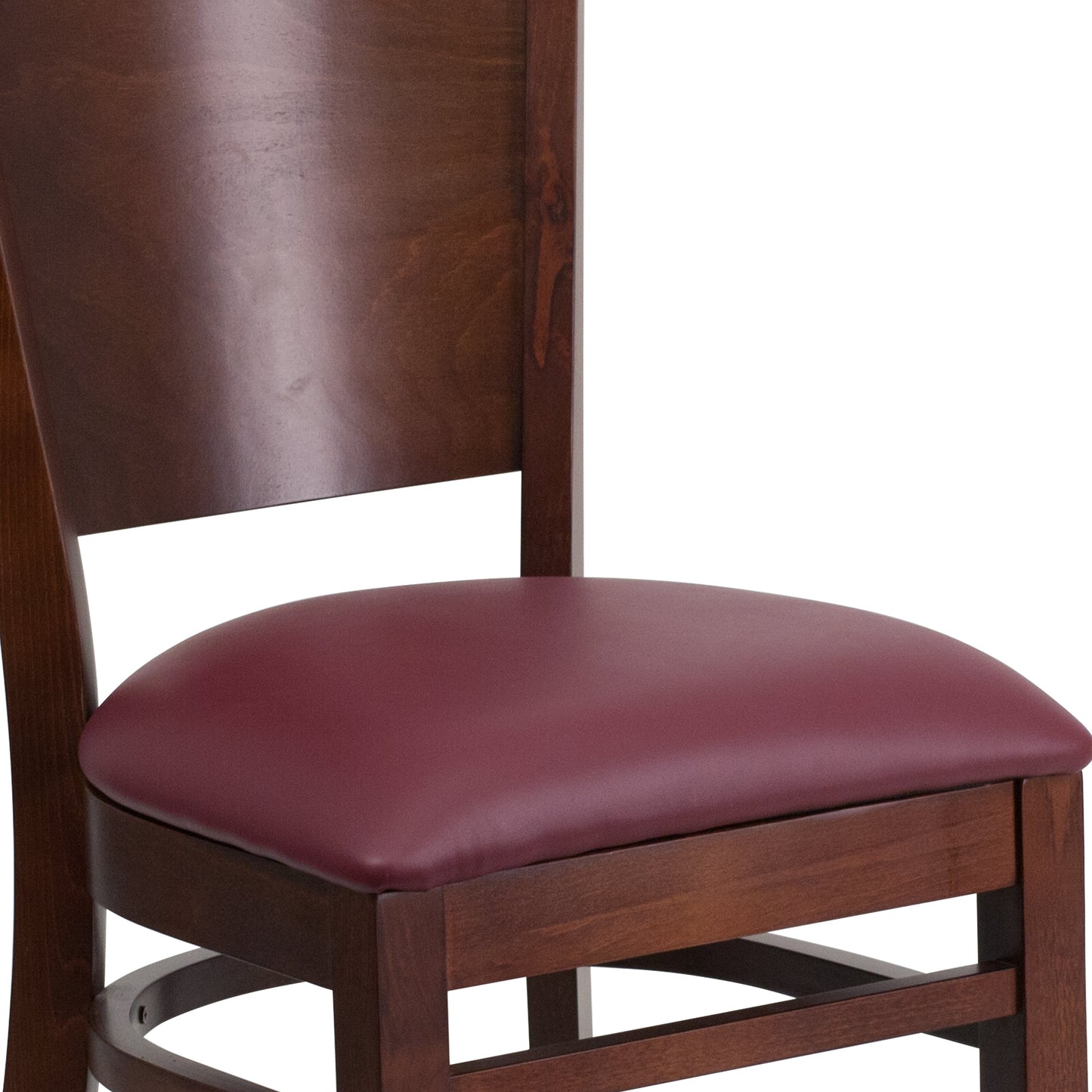 Walnut Wood Chair-Burg Vinyl XU-DG-W0094B-WAL-BURV-GG