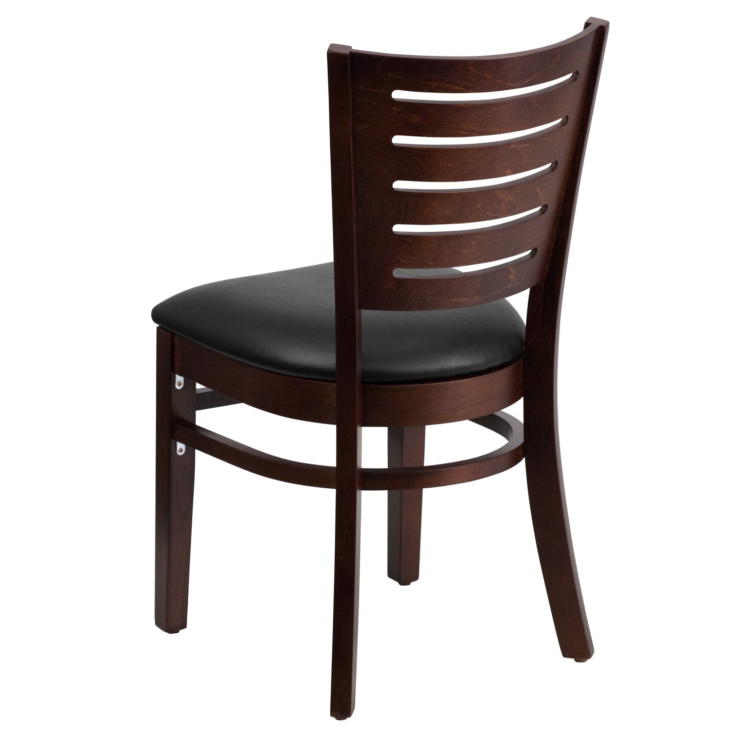 Walnut Wood Chair-Blk Vinyl XU-DG-W0108-WAL-BLKV-GG