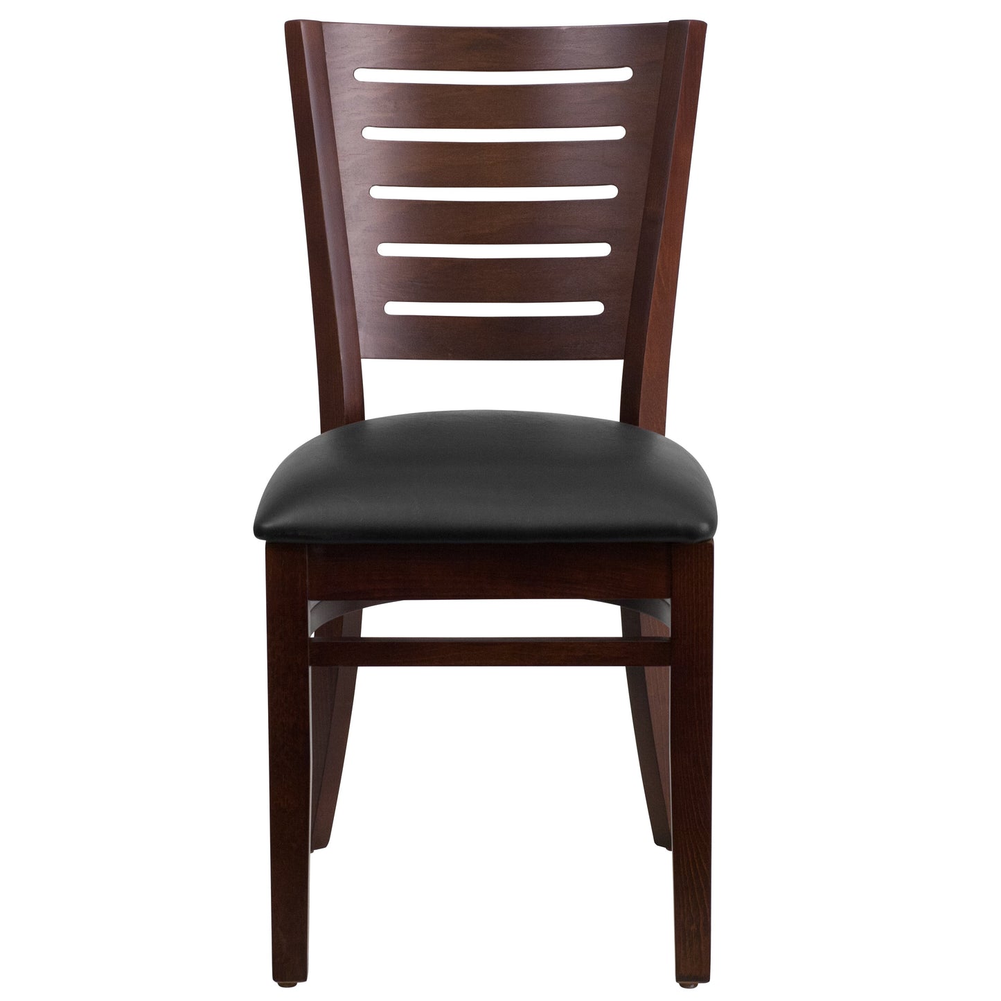 Walnut Wood Chair-Blk Vinyl XU-DG-W0108-WAL-BLKV-GG