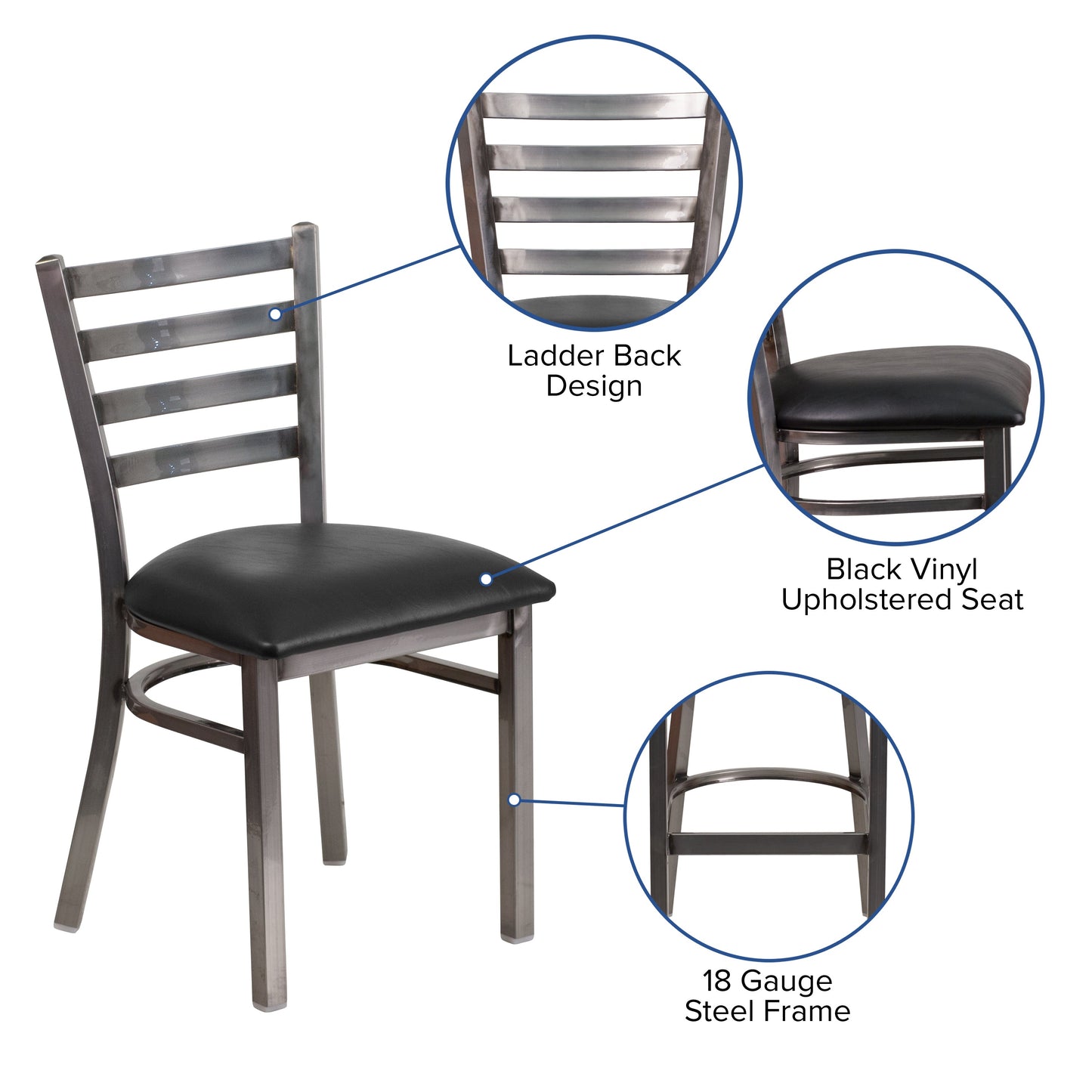 Metal Dining Chair for High Traffic Businesses