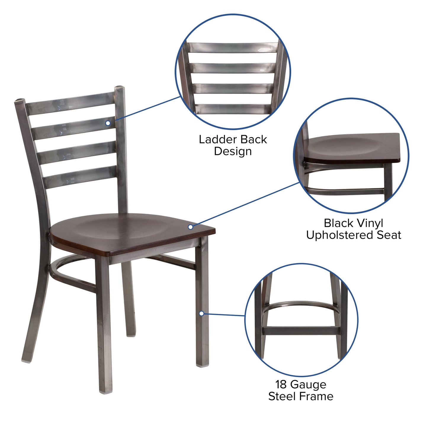 Metal Dining Chair for High Traffic Businesses