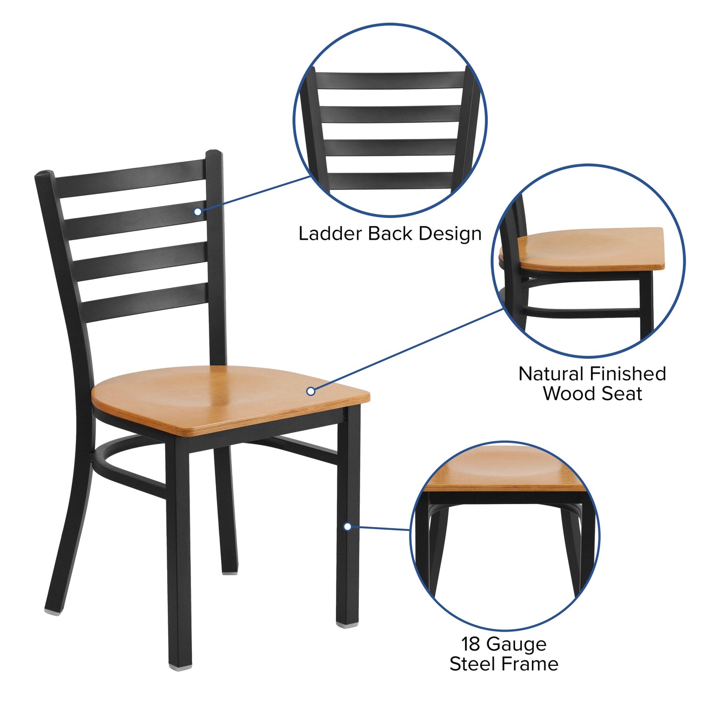 Metal Dining Chair for High Traffic Businesses