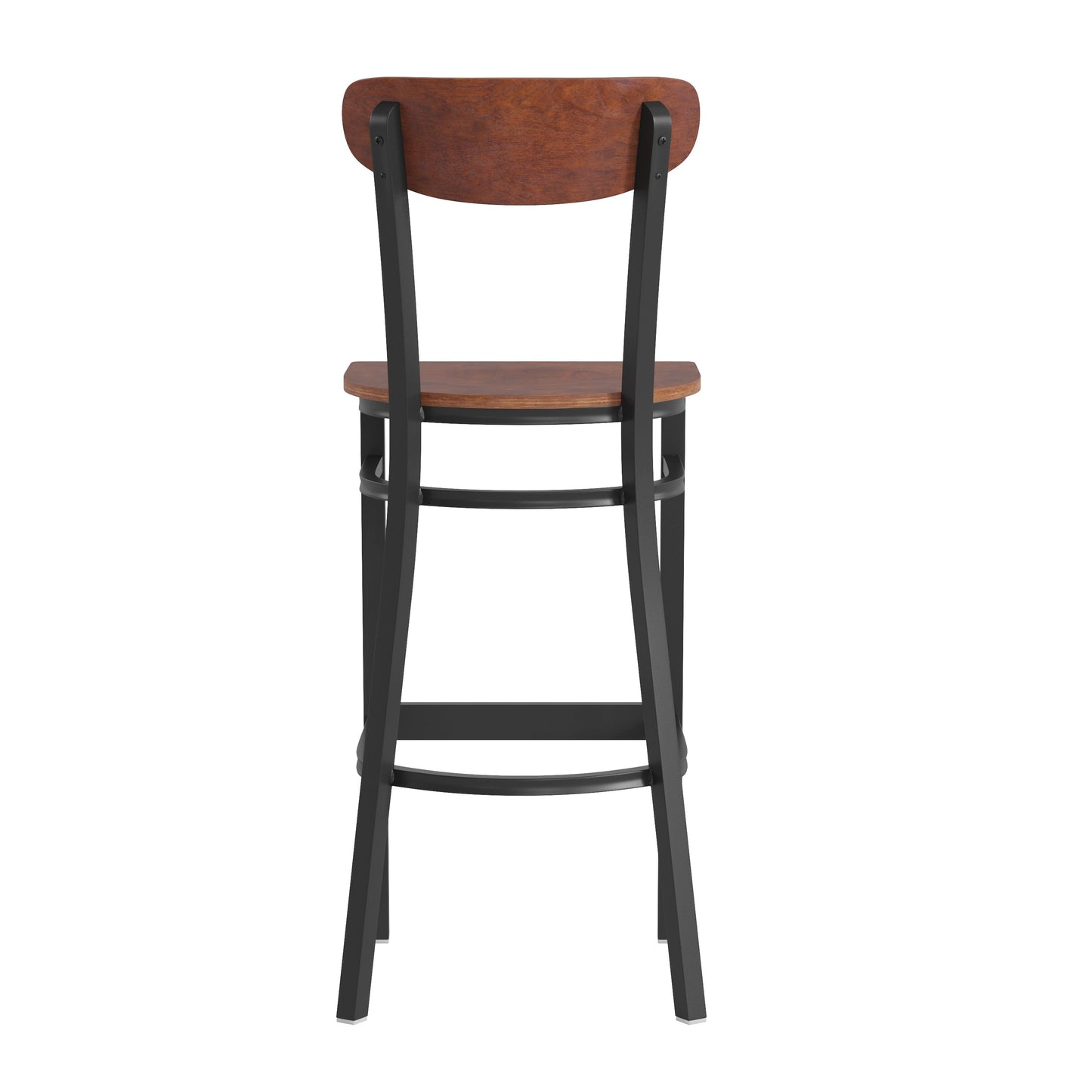 Walnut Metal & Wood Barstool XU-DG6V6B-WAL-GG