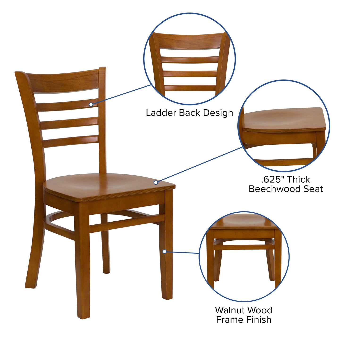 Cherry Wood Dining Chair XU-DGW0005LAD-CHY-GG