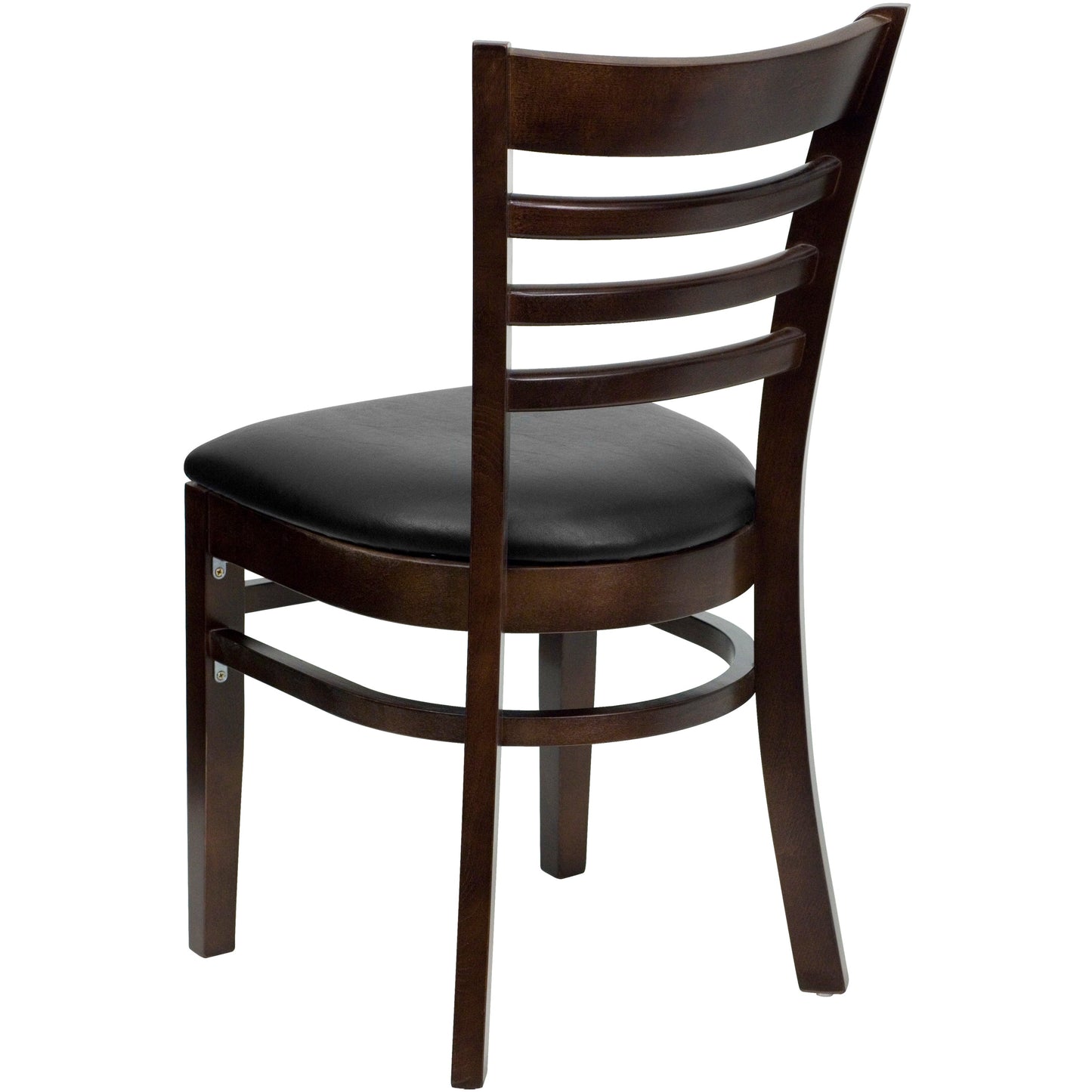 Walnut Wood Chair-Blk Vinyl XU-DGW0005LAD-WAL-BLKV-GG