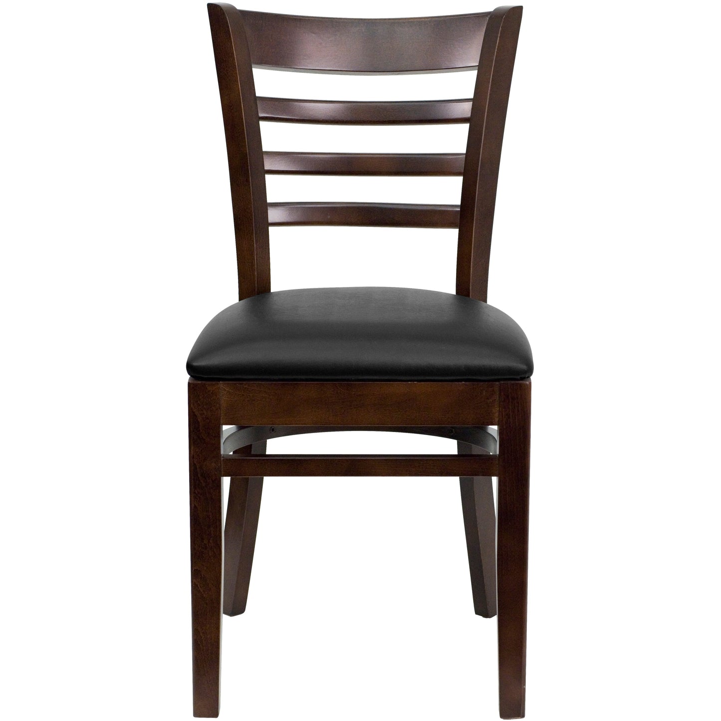 Walnut Wood Chair-Blk Vinyl XU-DGW0005LAD-WAL-BLKV-GG