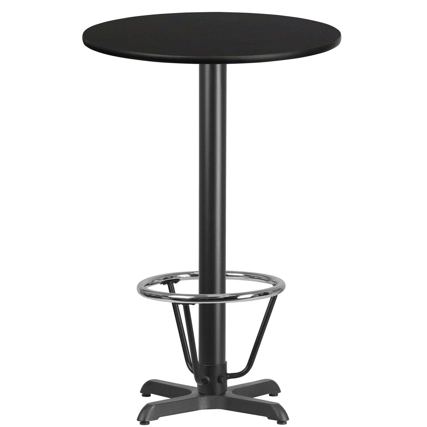 24RD Black Table-22x22 X-Base XU-RD-24-BLKTB-T2222B-3CFR-GG