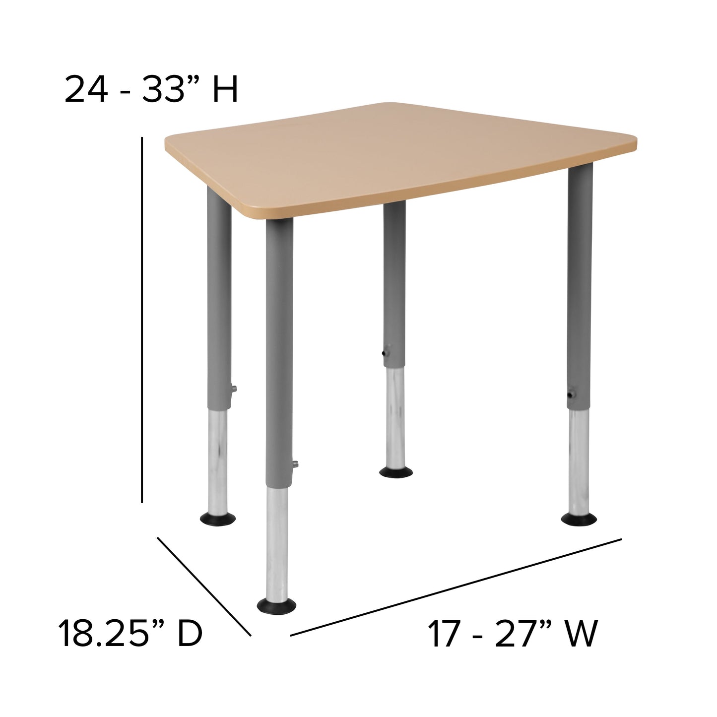 Natural Hex Collaborative Desk XU-SF-1001-NAT-A-GG