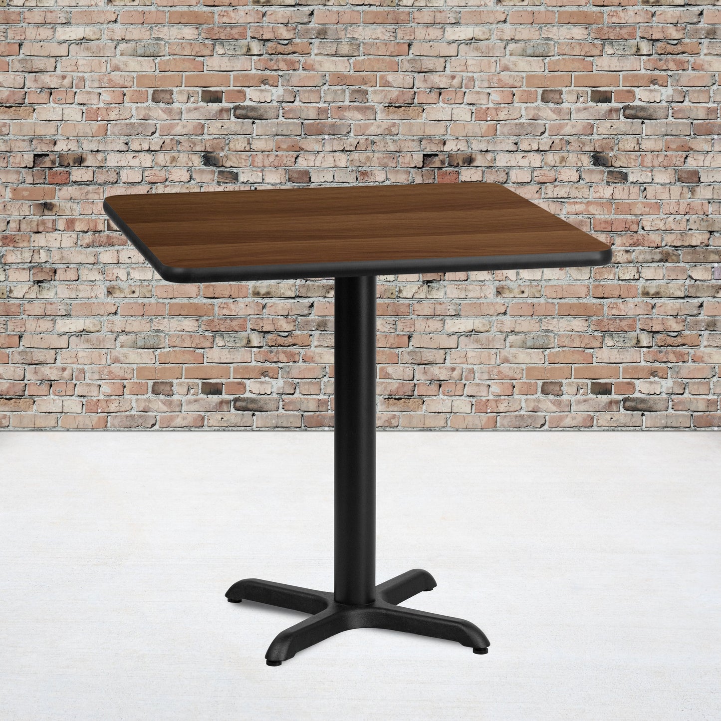 24SQ WA Laminate Table-X-Base XU-WALTB-2424-T2222-GG