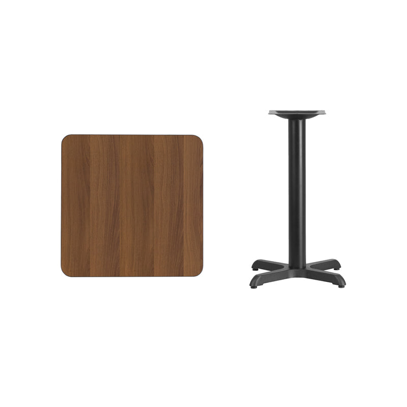 24SQ WA Laminate Table-X-Base XU-WALTB-2424-T2222-GG