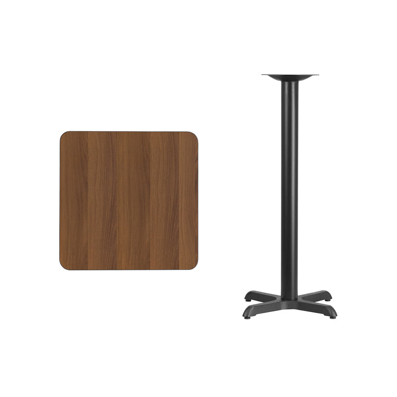 24SQ WA Laminate Table-X-Base XU-WALTB-2424-T2222B-GG