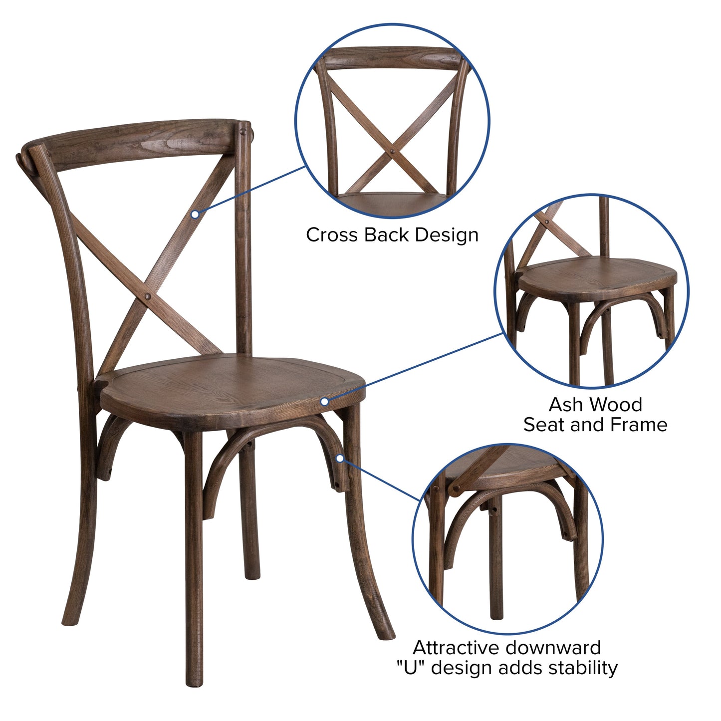 Early Amer. Cross Back Chair XU-X-EA-GG