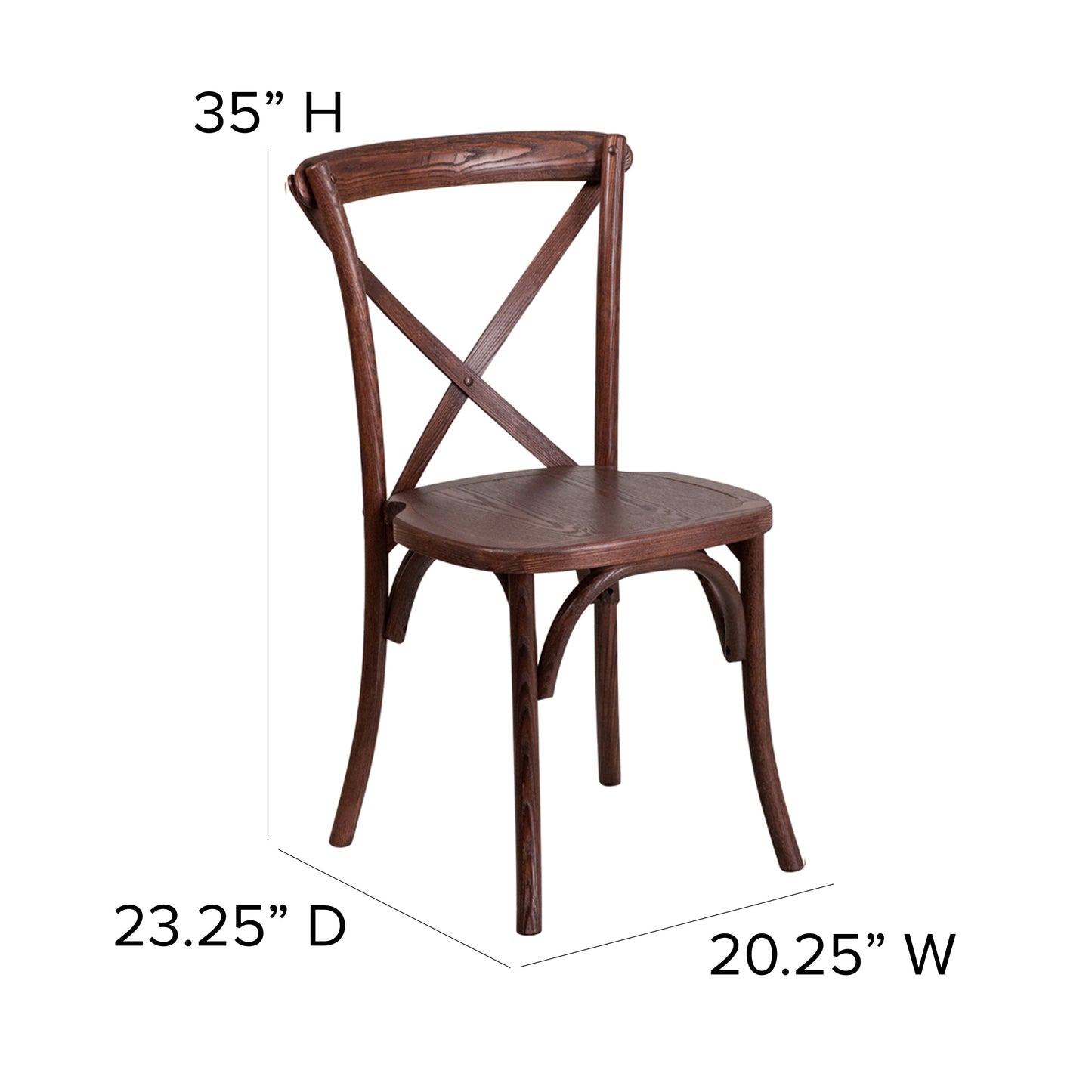 Mahogany Cross Back Chair XU-X-MAH-GG