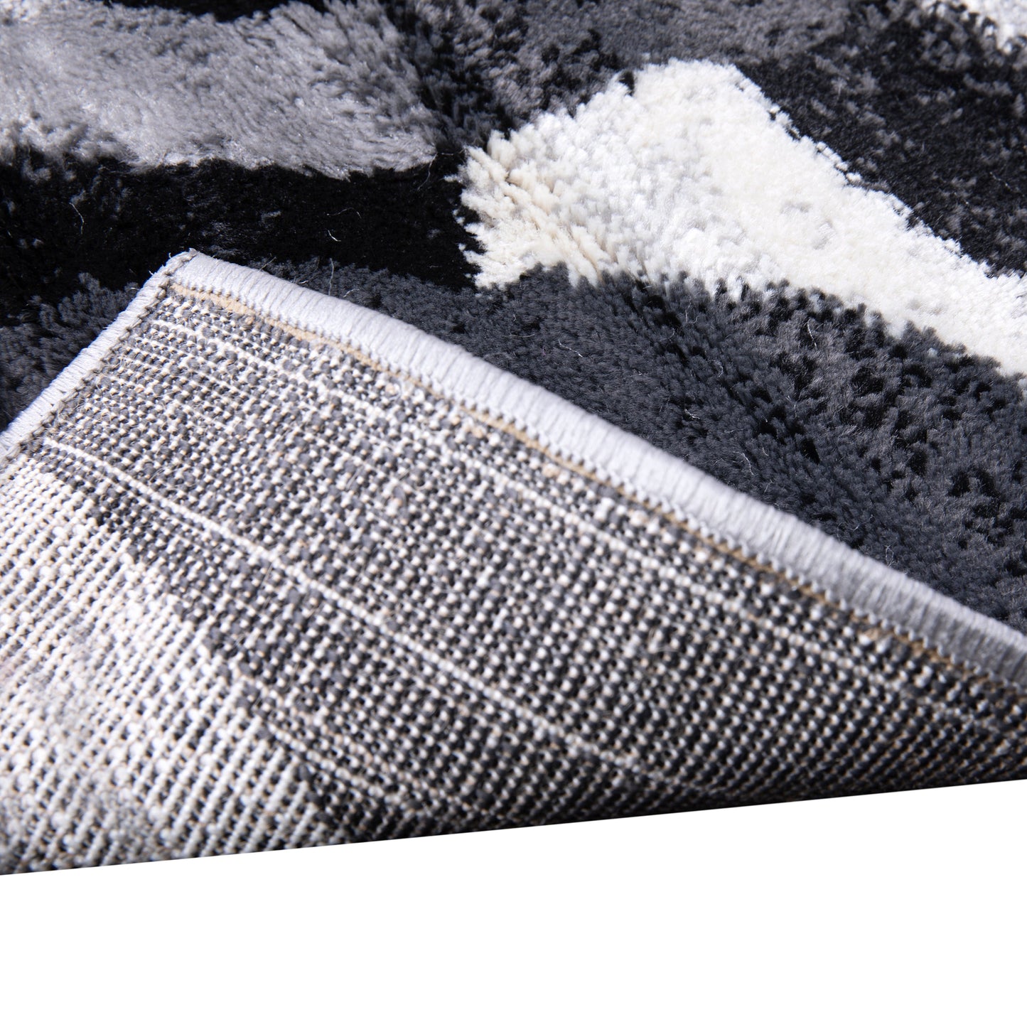 2x7 Black/Gray Area Rug YK-F968A-D9276I-27-BK-GG