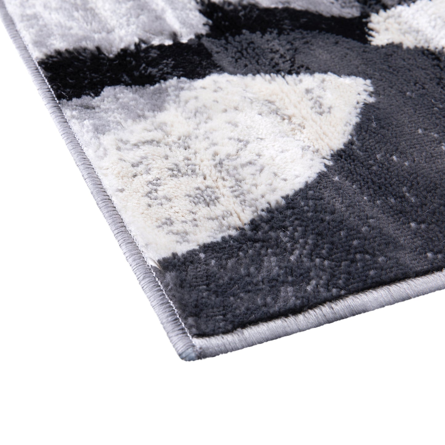 2x7 Black/Gray Area Rug YK-F968A-D9276I-27-BK-GG