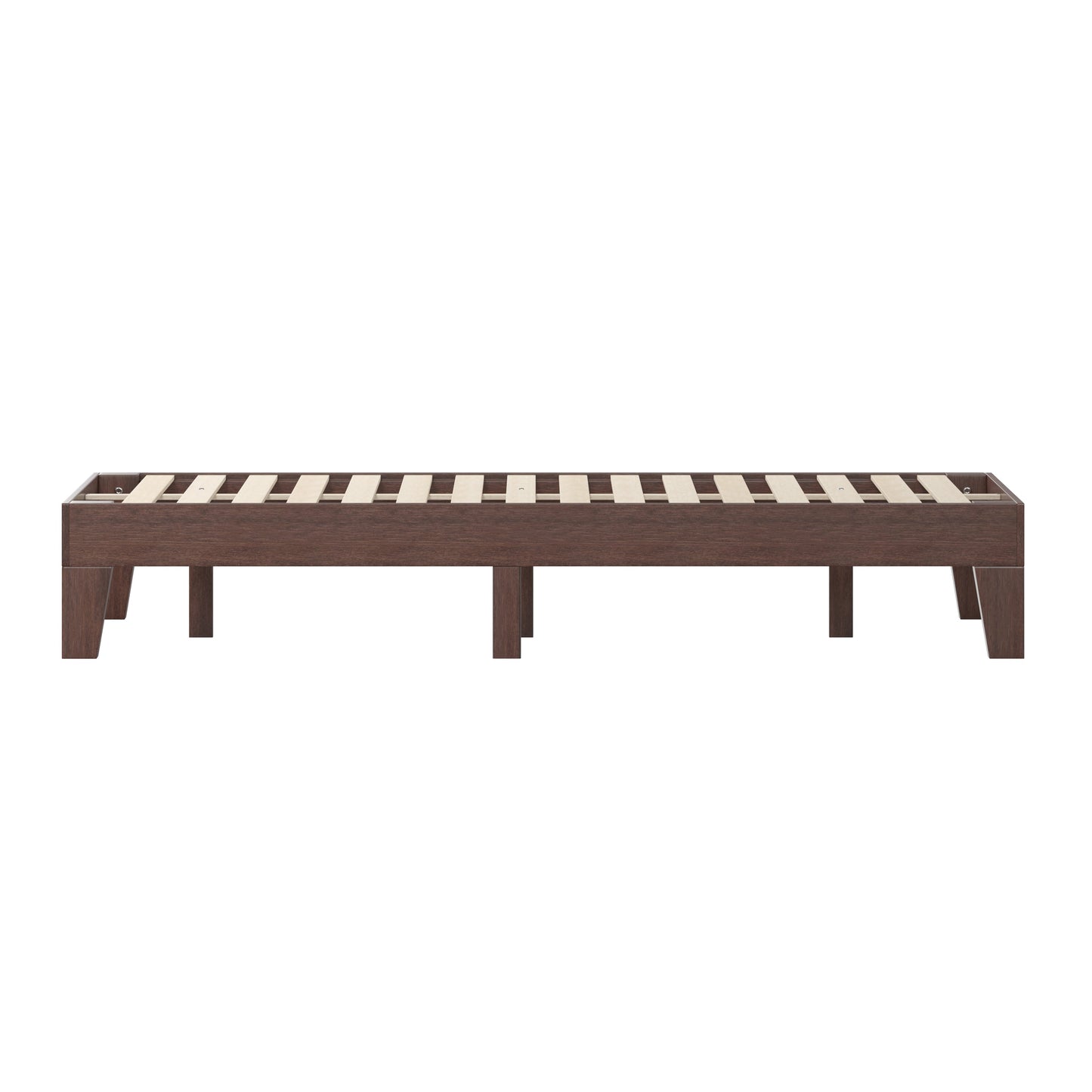 Walnut Full Platform Bed YKC-1090-F-WAL-GG