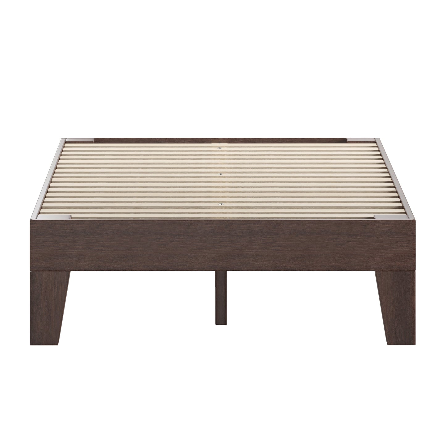 Walnut Full Platform Bed YKC-1090-F-WAL-GG