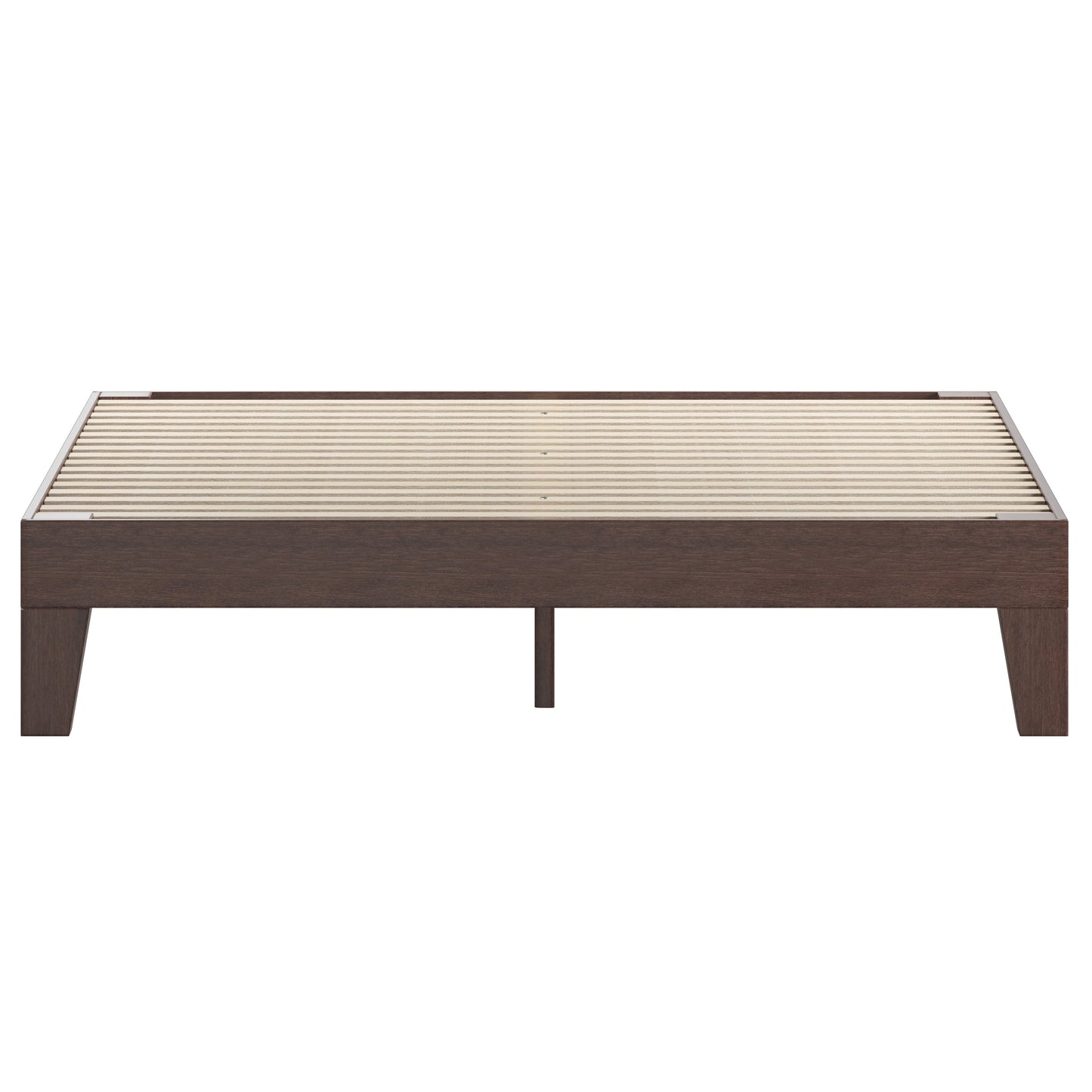 Walnut Queen Platform Bed YKC-1090-Q-WAL-GG