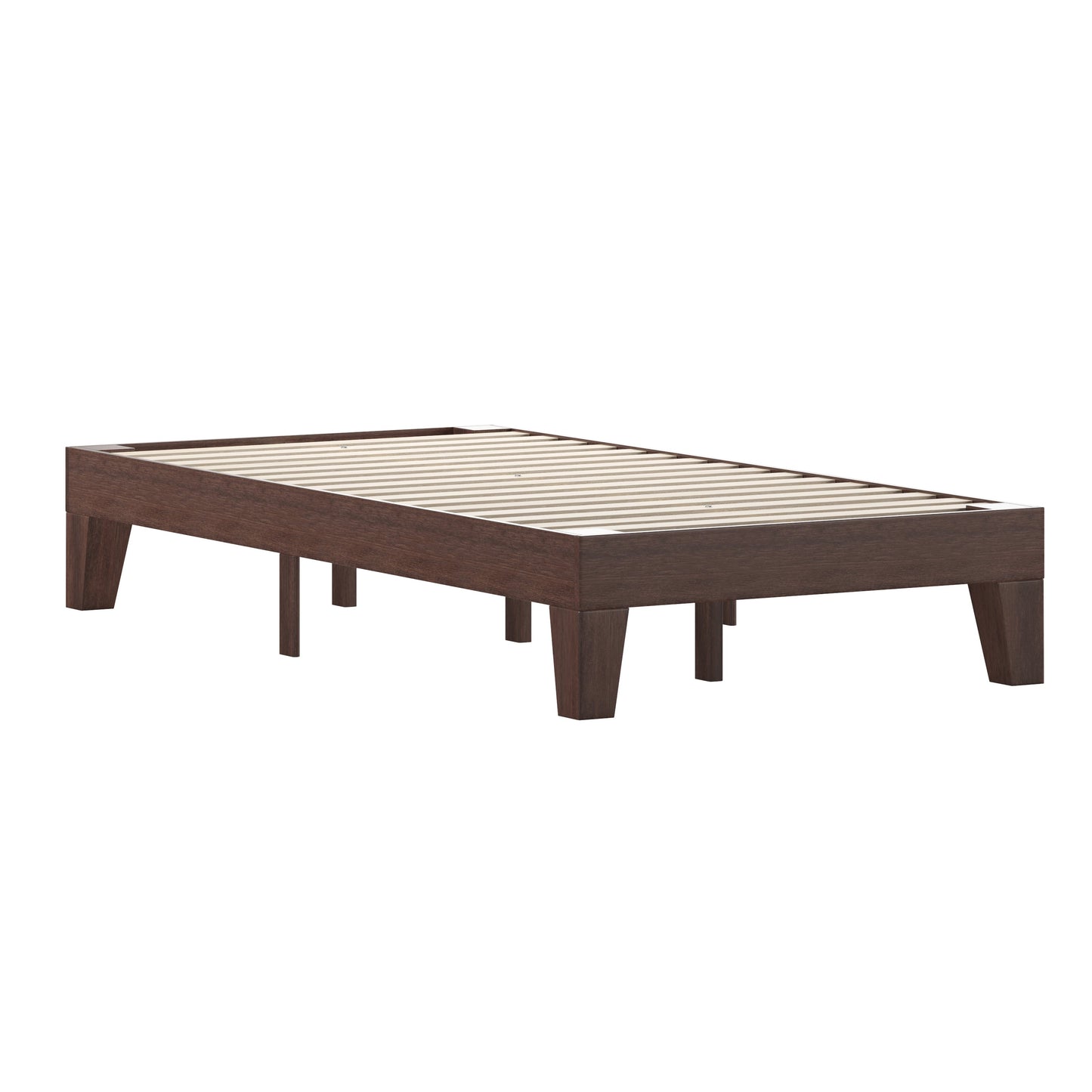 Walnut Twin Platform Bed YKC-1090-T-WAL-GG