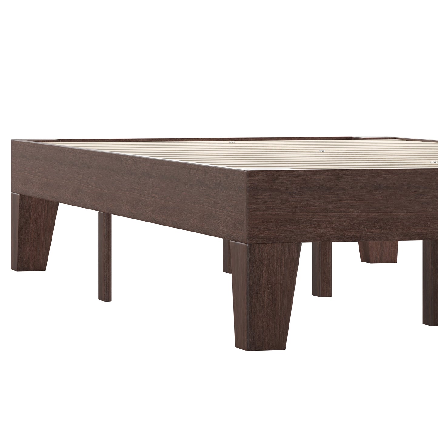 Walnut Twin Platform Bed YKC-1090-T-WAL-GG