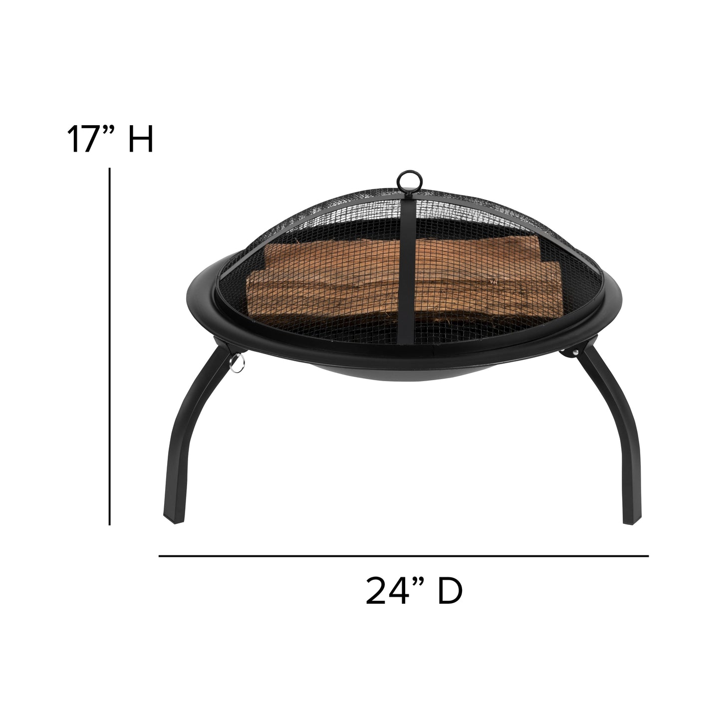 22.5" Round Foldable Firepit YL-230-GG