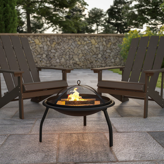 22.5" Round Foldable Firepit YL-230-GG