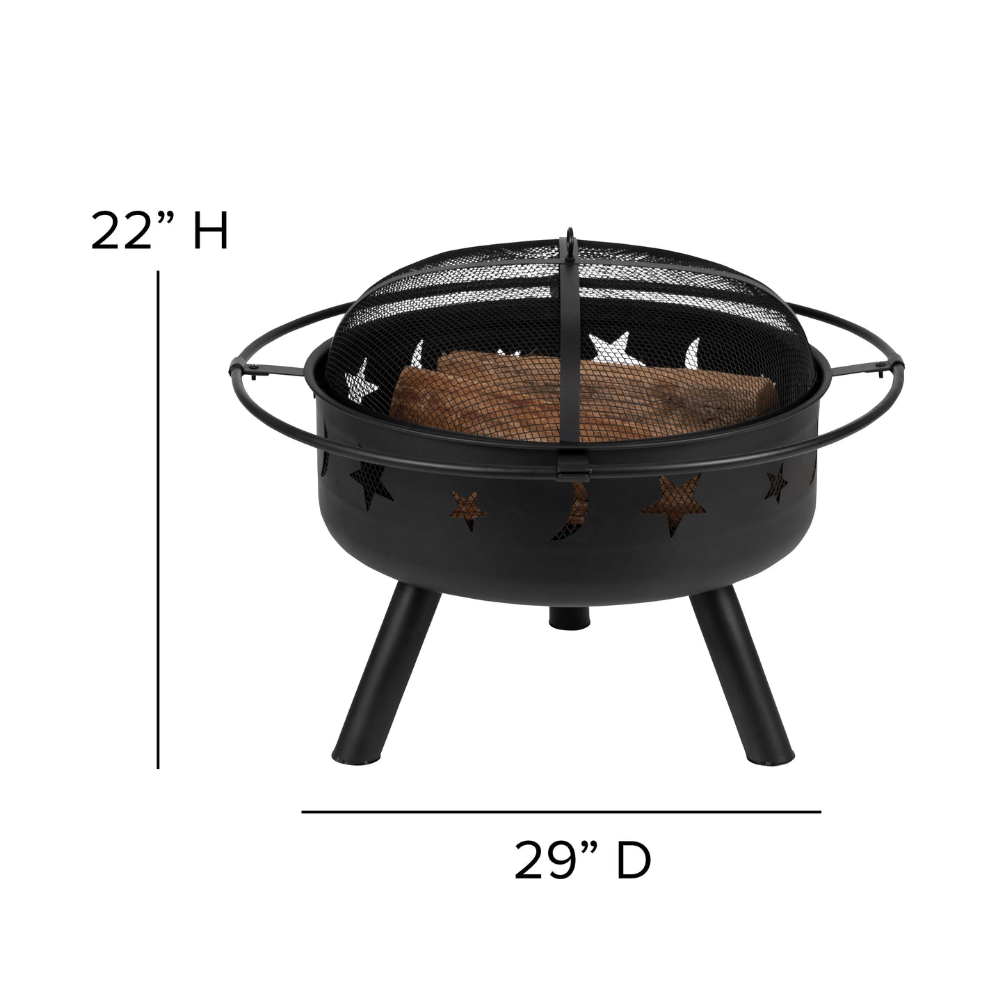 29" Star and Moon Firepit YL-32D-GG