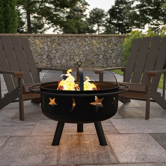 29" Star and Moon Firepit YL-32D-GG