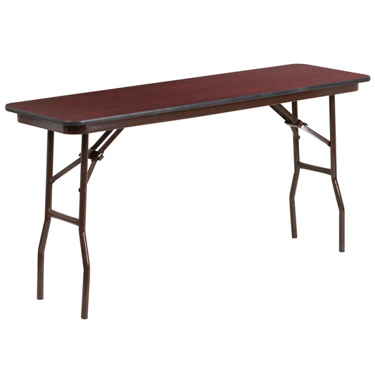 18x60 Mahogany Training Table YT-1860-HIGH-WAL-GG