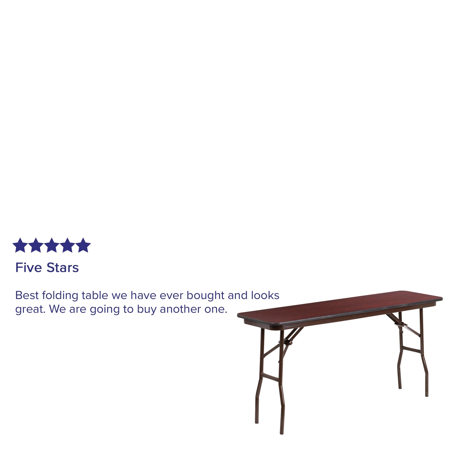 18x60 Mahogany Training Table YT-1860-MEL-WAL-GG