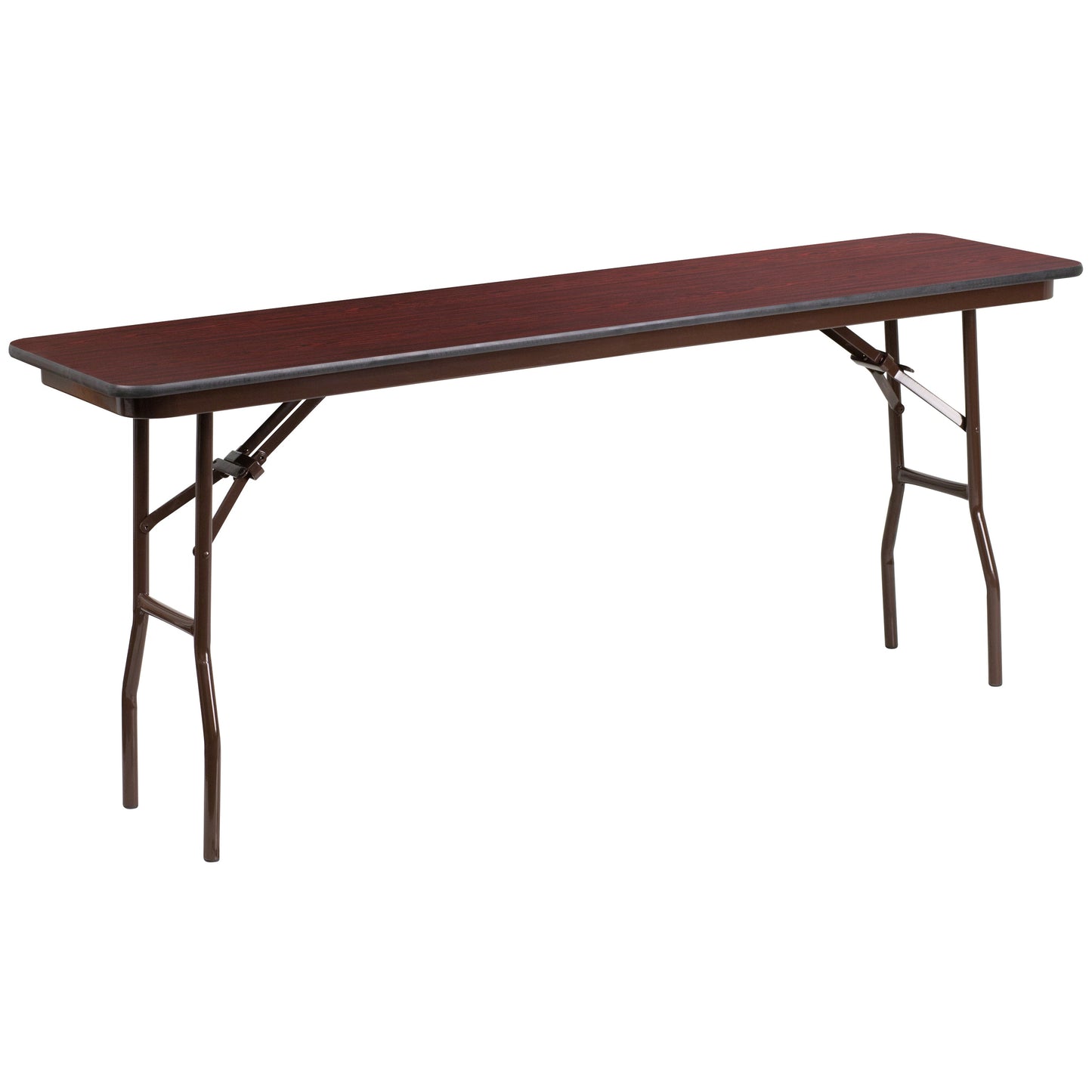 18x72 Mahogany Training Table YT-1872-HIGH-WAL-GG