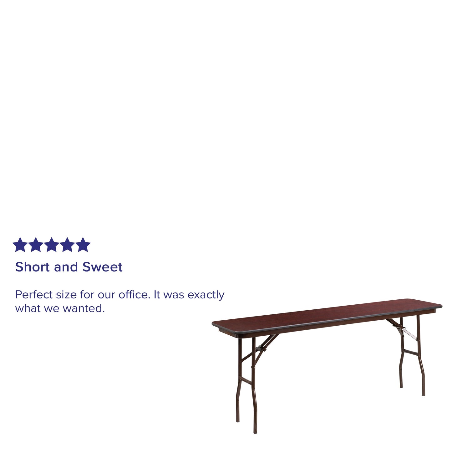 18x72 Mahogany Training Table YT-1872-MEL-WAL-GG