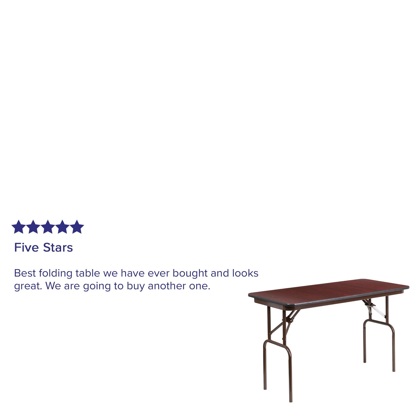 24x48 Mahogany Wood Fold Table YT-2448-MEL-WAL-GG