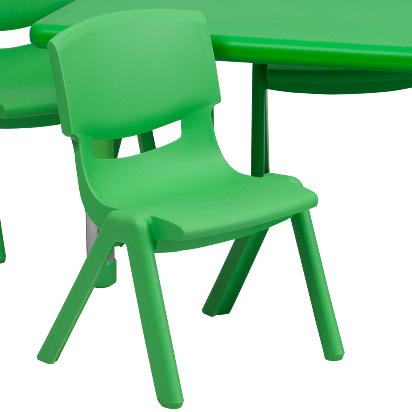 24x48 Green Activity Table Set YU-YCX-0013-2-RECT-TBL-GREEN-E-GG