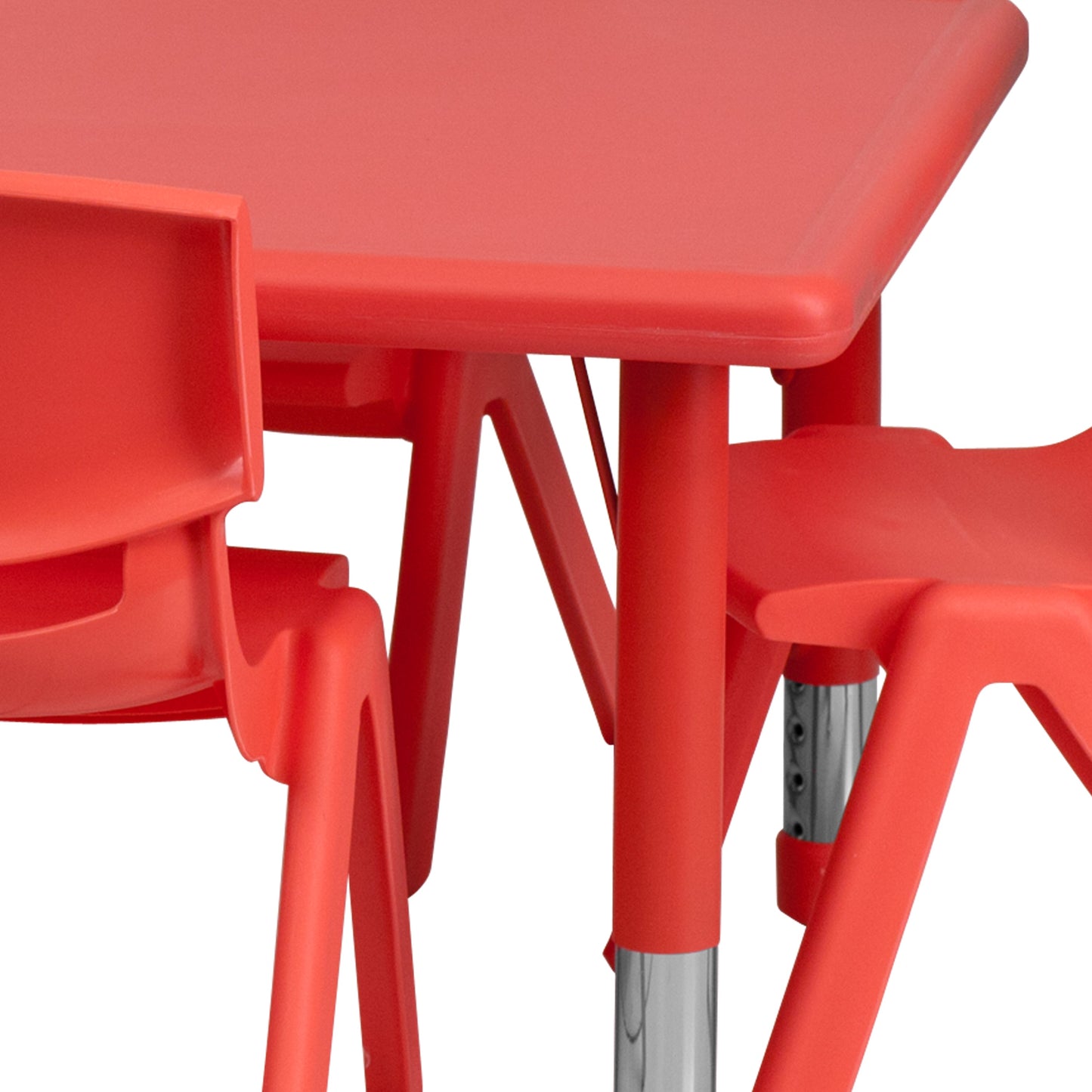 24x48 Red Activity Table Set YU-YCX-0013-2-RECT-TBL-RED-E-GG