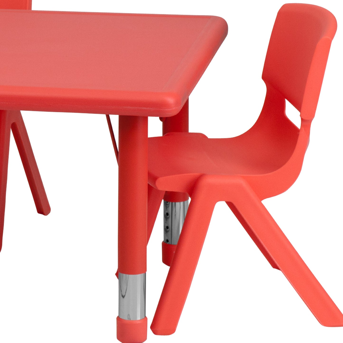 24x48 Red Activity Table Set YU-YCX-0013-2-RECT-TBL-RED-R-GG