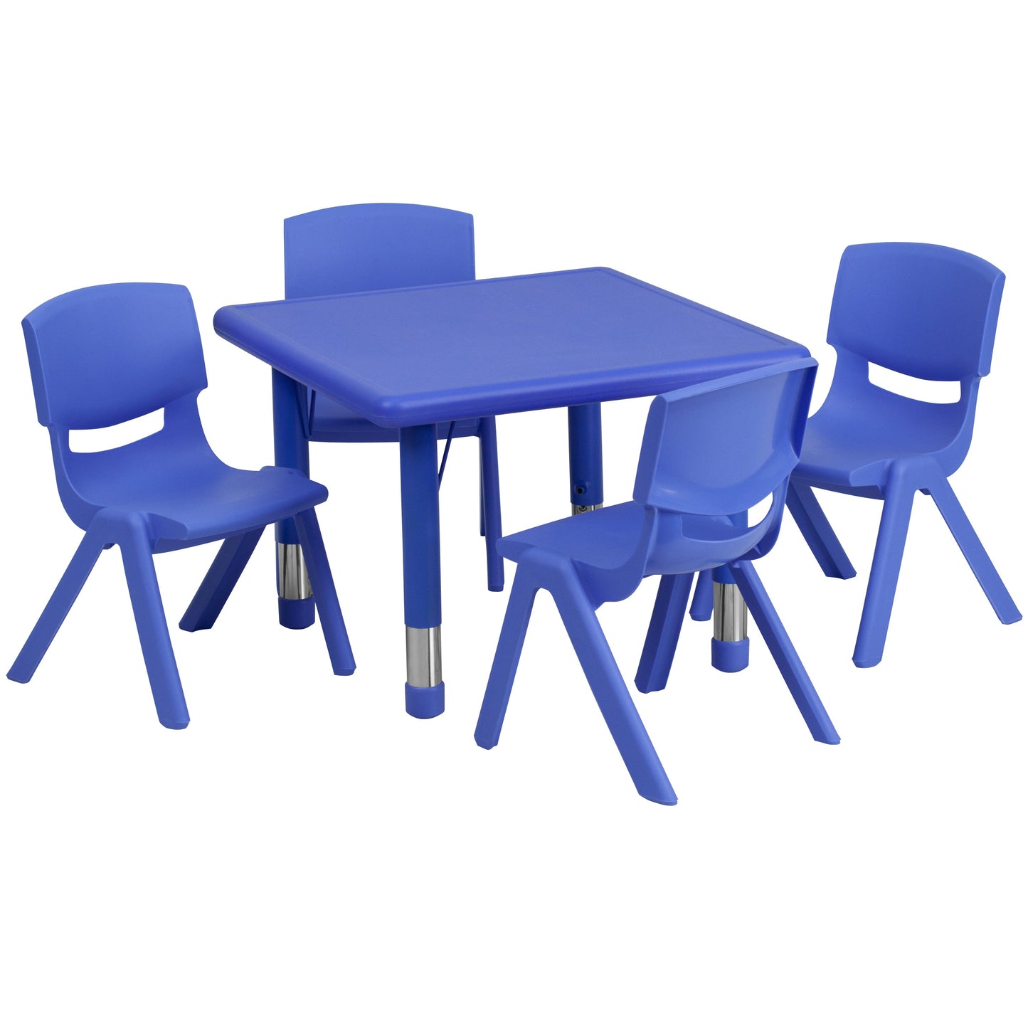 24SQ Blue Activity Table Set YU-YCX-0023-2-SQR-TBL-BLUE-E-GG