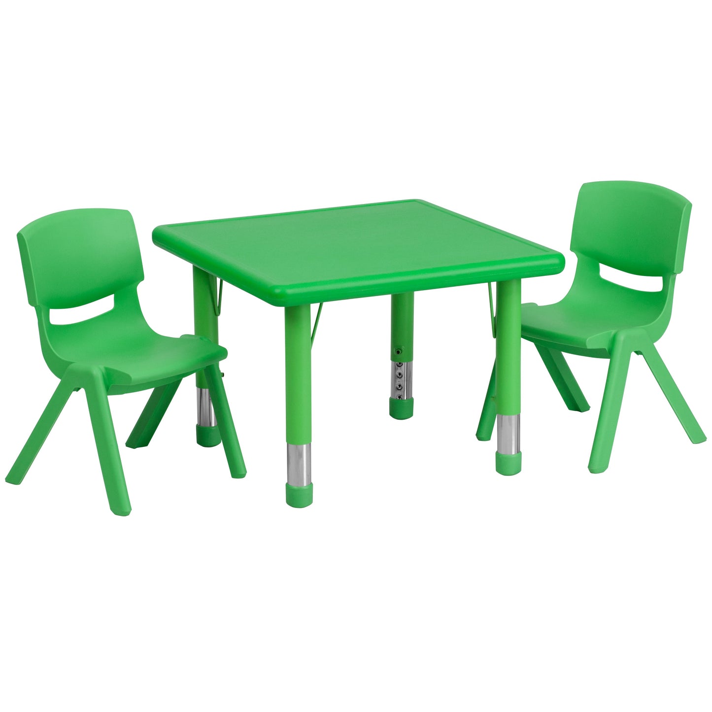 24SQ Green Activity Table Set YU-YCX-0023-2-SQR-TBL-GREEN-R-GG